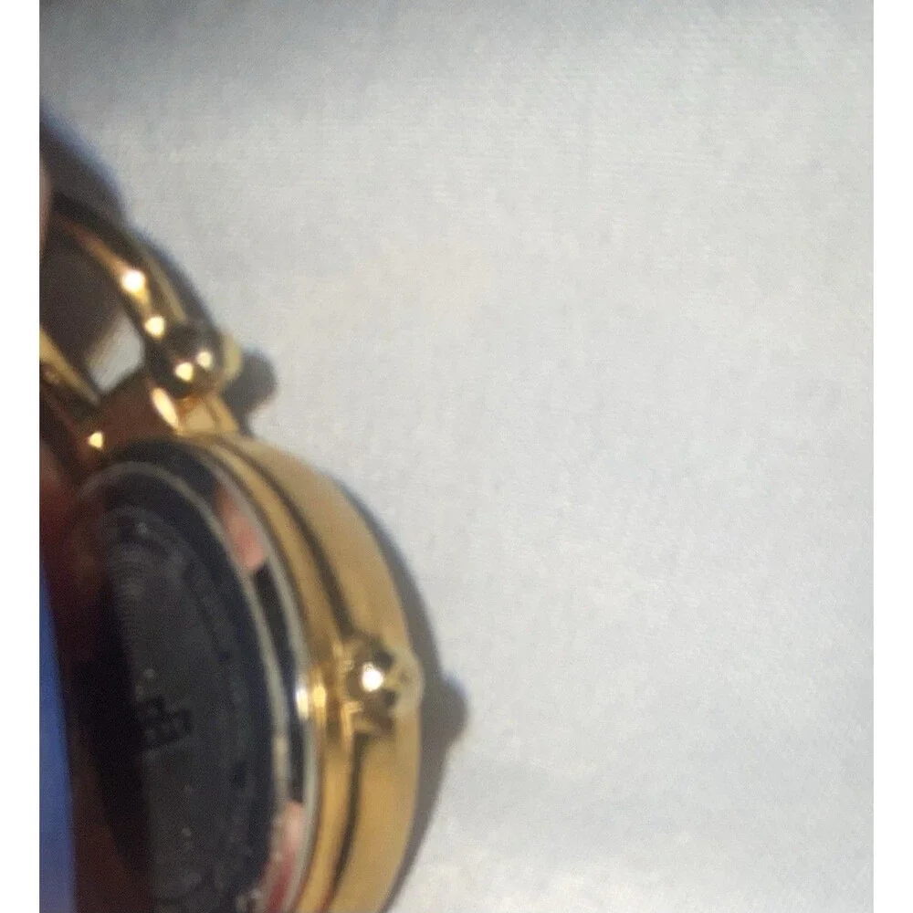 Akribos XXIV AK761BU Swiss Quartz Goldtone Blue Leather Strap Womens Watch